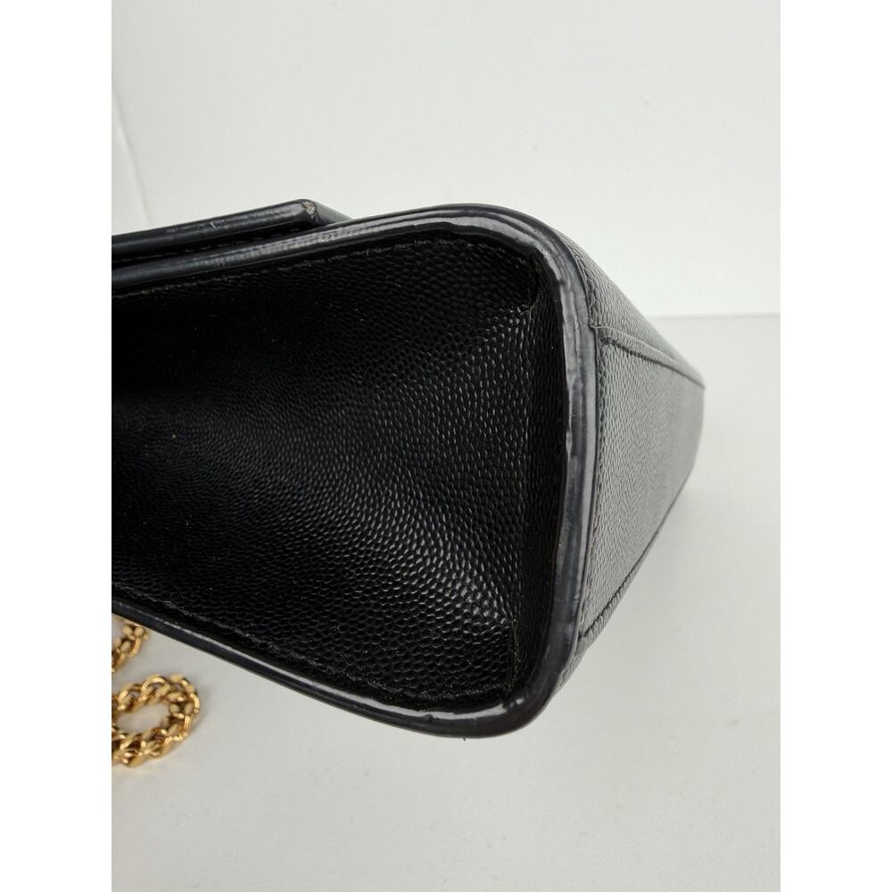 Saint Laurent Grain De Poudre Medium Classic Monogram Kate Satchel Black NFC S - Picture 9 of 15